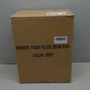 Large Bean Bag Chair for Adults/Kids with Filling, 3 ft Memory Foam Bean Bag Chairs with Filler Included, Ultra Soft Dutch Velvet Fabric, Bean Bag for Living Room - 3 Foot,Dark Gray (Fog Grey)