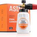 AstroAI Foam Cannon, Heavy Duty Car Foam Blaster Wide Neck Adjustable Snow Foam Lance and Thick Foam for Pressure Washer with 1/4" Quick Connector,1L Bottle (EXP 02/04/26)