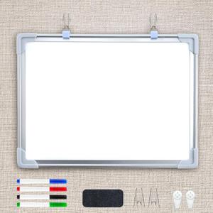 Fabric Cubicle Wall White Board, 11.8 x 7.8 Inch Office Cubicle Whiteboard with Fabric Wall Hanging, Dry Eraser, Drywipe Pens, Compact Dry Erase Hanging Board for Dorm, Home, or Office