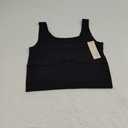 Women Rib Tank Top Padded Workout Top Square Neck Crop Tank Fitted Basic Cami Tops S/M