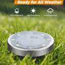 btfarm 6 Pack Solar Ground Lights Outdoor, 8 LED Solar Disc Lights IP65 Waterproof Flat Solar Light, Pathway Lights Solar Powered for Garden Lawn Patio Yard Path Landscape, Cool White