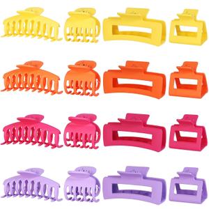 Hair Claws 16 Pcs Hair Clips for Women Thin Thick Curly Hair Large and Small Matte Banana Clips Strong Hold Nonslip