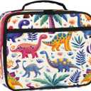 Dinosaurs Cute Kids Lunch Bag Insulated Lunch Box Reusable Lunch Tote Bag for Office, Work, School, Beach or Travel