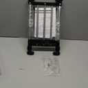 Hershii Expandable Closet Tension Shelf Rod Adjustable Metal Storage Rack Cabinet Organizer DIY Divider Separator Shelves for Wardrobe Cupboard Kitchen Bathroom, Black, 15.75-23.62inches