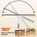 Silicone Squeegee for Floor, 180 Rotating Squeegee Broom, Floor Squeegee with a Long Handle, Squeegee for Water and Pet Hair Removal on Bathroom Floors, Tile, Glass, Indoor Window Cleaning Tool