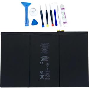 A1389 Battery Compatible with iPad 3 and iPad 4 A1416 A1430 A1458 A1459 A1460 A1403 3.7V 11560mAh 43Whr with Installation Tools