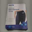 REVIX Extra Large Hip Ice Pack Wrap After Surgery, Reusable Gel Cold Pack for Hip Replacement Recovery, Sciatic Nerve, Cold Therapy Hip Flexor Compression Wrap, Black