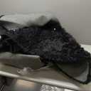 CAIYUECS Shag Area Rug,Indoor Ultra Soft Plush Rugs for Bedroom Living Room, Non-Skid Modern Nursery Faux Fur Rugs for Kids Room Home Decor (6x9 Feet, Black)