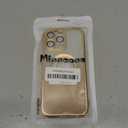 Misscase for iPhone 16 Pro Max Magnetic Glitter Case Compatible with MagSafe,Full Protection Slim Shockproof Anti-Scratch Case with Camera Lens Protector Logo View Dust-Proof Net for Women Gold