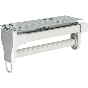 Alise 10 Inch Pull Out Clothes Hanger Rack with Automatic Soft-Close Mechanism for Closets, Heavy Duty Metal Rod Organizer for Coats, Pants, and More, White