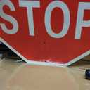 SmartSign 18 x 18 inch Handheld STOP - SLOW Paddle Sign with Handle (1-Pack), Double-Sided, Screen Printed, 120 mil Aluminum Composite, Multicolor, Made in USA (18" Non-Reflective)