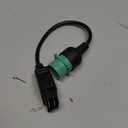 OBD2 to J1939 Green Type 2 Adapter Cable (16 Pin Male to 9 Pin Female) for Heavy Duty Trucks and Commercial Vehicles with OBD II Diagnostic Connector