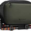 K&F Concept 2 in 1 Sling Bag Everyday Shoulder Bag & Multifunction Photography Crossbody Camera DSLR Backpack Portable Bag Black-Green