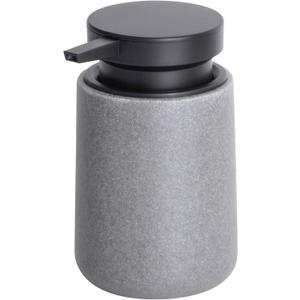 Clasin Home Liquid Soap Dispenser with Easy-to-Press Pump, 10 oz Refillable Hand Soap Dispenser with Extended Spout for Bathroom Kitchen Dish Lotion, Modern Stone Texture (Gray)