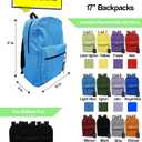 Winterlace 24 Pack Backpack, Bulk 17 inch Lightweight Outdoor Travel Gym Corporate Events Bag (Assorted), 12 x 17 x 6 inches