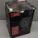 Portable Misting Fan for Outdoors Patios - 30000mAh Rechargeable Battery Powered Camping Fan, 4 Spray Mister with Timer, Fits 10-13" Bucket, 4 Speed, 90 Auto Oscillation for Garden Sports Travel Golf (Black)