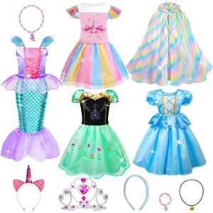 Meland Princess Dress Up - Dress Up Clothes for Girls with Toys,Christmas Birthday Gift for Toddler Girls 3,4,5,6,7,8 Years (Pink)