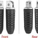 Motorcycle Footpegs, Front & Rear Foot Rest Foot Peg Footrests Black fits for Suzuki DL650 V-Strom 650 GSX1300R 2008-2012