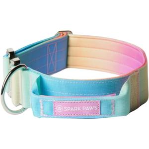 Spark Paws Tactical Dog Collar with Handle - Premium Quality Collar, Robust and Durable Design for Large, Strong Breeds - Pitbulls, Labradors, GSD - Pastel Icing - M - 1.5"
