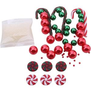 1set Christmas Vase Filler, Red and Green Candy Cane Decor, Christmas Floating Vase Fillers for Home Table Centerpieces Decorations, red Green 1set