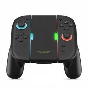 HEATFUN Magnetic Charging Grip with LED Indicator Play-While-Charging Compact Travel Controller Accessory Compatible with Nintendo Switch 2 (USB-C Cable Included)
