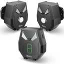 Solar Wireless Driveway Alarm, Outdoor Motion Sensor Detector Alarms Driveway Alert System 2000ft Long Range with Rechargeable Battery, Outside Weatherproof/Expandable (1 Receiver and 2 sensors)