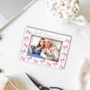 Nonna Gifts Picture Frame 4x6, Nonnas Pink Bow Wooden Picture Frame, Christmas Mothers Day Birthday Gifts for Nonnas Grandma, Best Nonna Ever Decorative Photo Frames for Table Desk Decor