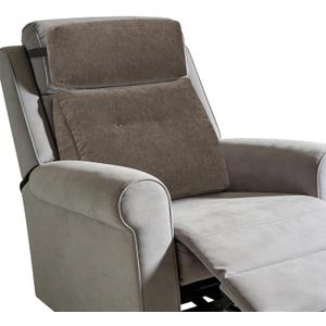 Lumbar Support Pillow for Recliner Chair with Headrest, Dual-Layer Large Back Pillow for Deep Couch & Sofa, Memory Foam Lower Back Support Cushion Set for Sciatica Relief Brown, Medium