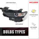 Huray LED Headlight Assembly for Mazda 3 2019-2021 LH Projector Headlamp OE Factory Replacement for MA2502155 Left Driver Side