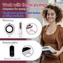 Nenesupply Handsfree Wearable Collection Cups Breastmilk Compatible with Baby Buddha Momcozy V1 V2 Breast Pumps. 24mm Silicone Flanges Replacement Pump Parts Accessories 19mm 21mm Inserts