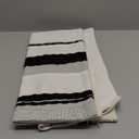 Boho Throw Pillow Covers 18x18 Set of 2 Farmhouse Decorative Cushion Case Striped Square Pillows Cover Chenille Pillow Cases Accent Neutral Pillowcase for Sofa Couch Bed, Black and White