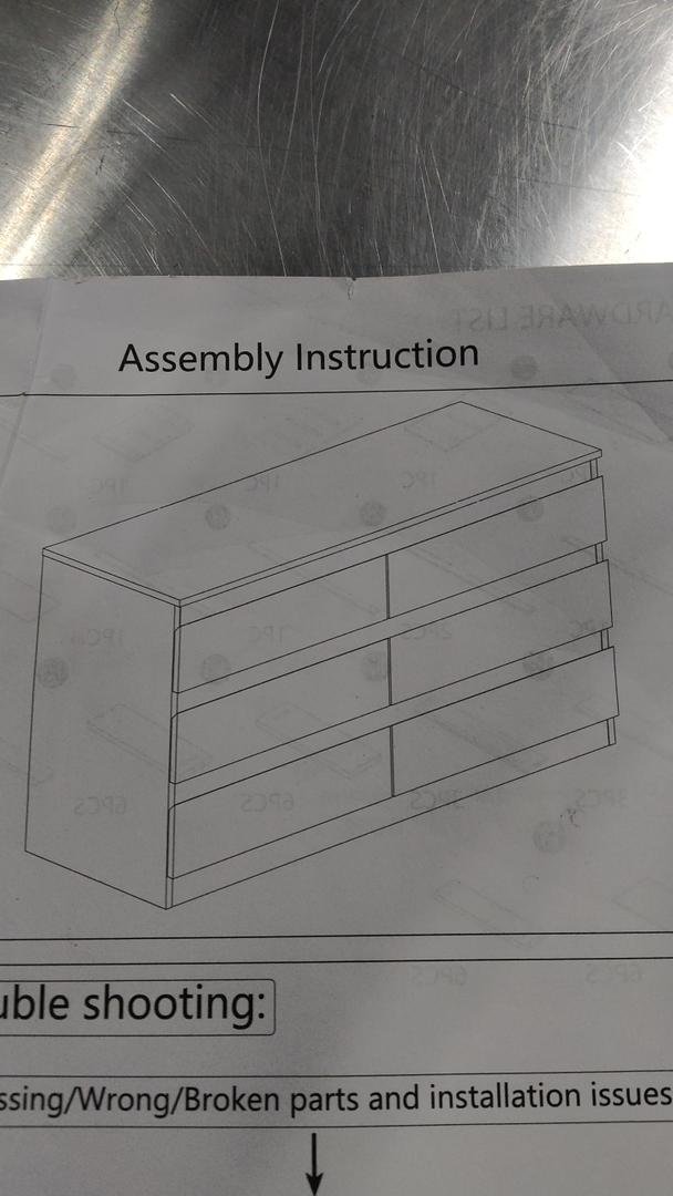 Dresser 6 Drawer, Modern Double Dresser for Bedroom, Wood Chest of Drawers with Wide Storage for Living Room