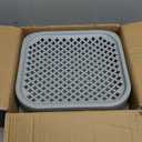 Litter Box Step, Litter Box Ramp/Catcher, Anti-Tracking & Easy to Clean, Ideal for Small & Elderly Cats (2-Pack Light Grey)