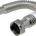 PROCURU 2-Pack 1-1/4" FIP x 36" (3Ft) Stainless Steel Water Heater Flex Connector, Certified Safe (6WFF36-2P)