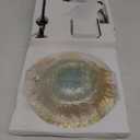 MUMTOP Bird Baths for Outdoors,Outdoor Bird Bath, Glass Birdbath Sunflower Bird Feeders Bowl with Stake for Garden Yard Decor (Yellow)