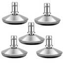 5PCS Office Chair Bell Glides 30mm Replacement Swivel Caster Wheels to Fixed Stationary Foot, stem Dia 7/16"(11mm) fit Most Office Chair