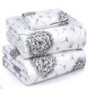 RUVANTI 100% Cotton Twin Sheets Set, 3 Pieces, Soft & Breathable Percale Weave Bedding, Deep Pocket 16", Hotel Standard, Crisp Cool Feel, Durable, Perfect Floral Bed Sheet, Dandelion