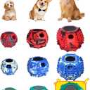 2 x XHX Dog Toy, Durable Large Dog Toys, Freezable Fillable Rubber Dog Toys, Interactive Dog Puzzle Play Toy, Stopper+Silicone Treat Tray (Large, Green and White)