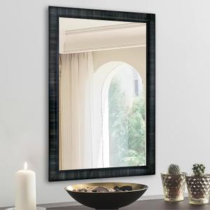 Black Framed Bathroom Mirror, 20x30 Inch Rectangle Mirrors with Tempered Glass for Bathroom Bedroom or Entryway, Vertical & Horizontal Hanging