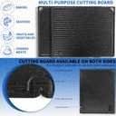 XYJ Authentic Since 1986, Cutting Boards for Kitchen, Meat, Vegetables, Plastic Chopping Board, Dishwasher Safe, Juice Groove, Non-Slip, Durable Cutting Board Kitchen Utensil Tool