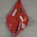 Red Cotton Rope Storage Basket with Wooden Ring & PU, 9.84 * 9.84 * 5.91 Inches, Organizer for Home & Office