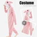 Unisex Adult Onesie Pajamas Animal One Piece Snug Fit Halloween Costume Cosplay for Women Men (Pink, XXL)