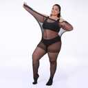 LADYFAN 3 Pairs Plus Size Women’s Sheer Tights 20D High Waist Control Top Pantyhose with Reinforced Toes, XX-Large