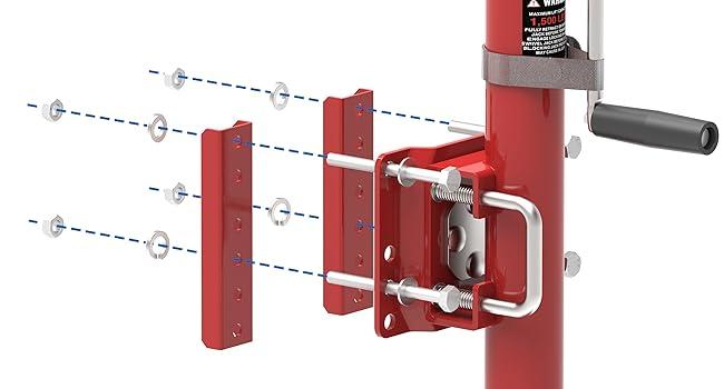 Upgraded Spoke Wheel Trailer Jack, 10" Vertical Movement, 1500 lbs, for RV, Boat, Trailer and More