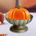 Fenteer Metal Vase Footed Bowl Vase Home Decor Wide Mouth Flower Pot Table Centerpiece for Wedding Events Indoor and Outdoor Holiday, 18x10cm