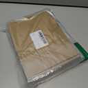 PRIJOUHE Mens Harem Pants Casual Lightweight Loose Fit Capri Pants Linen Beach Pants with Elastic Waistband (X-Large, 02-khaki)