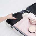 Ceneda Puffy Padded Makeup Bag Travel Toiletry Bag Quilted Makeup Pouch Organizer Bag Cosmetic Bag for Women (Black)