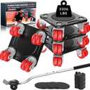 Furniture Movers with 8 Wheels  All New Double-Wheel Design, Full Carbon Steel Heavy Duty Dolly with Lifter, Supports up to 3306 LBS, Stable & Effortless Moving