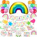 Thank You Banner Thank You Sign Employee Appreciation Decorations Kit for Teachers Balloon Hanging Swirls Staff Banner Employee Appreciation Party Supplies Decorate