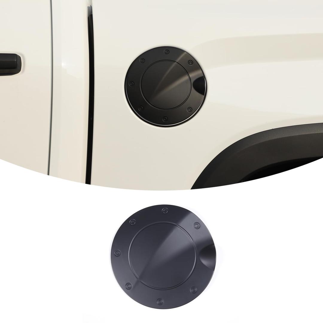 Aunginsy Car Fuel Tank Cap Trim Cover Compatible with Toyota Tundra 2022 2023 2024 2025 2026, Pickup Fuel Filler Door Oil Gas Cap Panel Scratche Protector Cover Decoration ABS Exterior Accessories